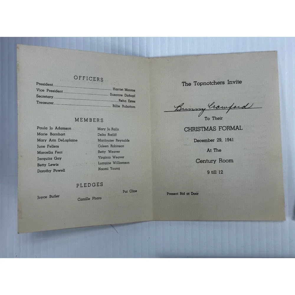 Vintage Lot Party Invitations Christmas Sports Swing Top Notcher Cavaliers 1940s